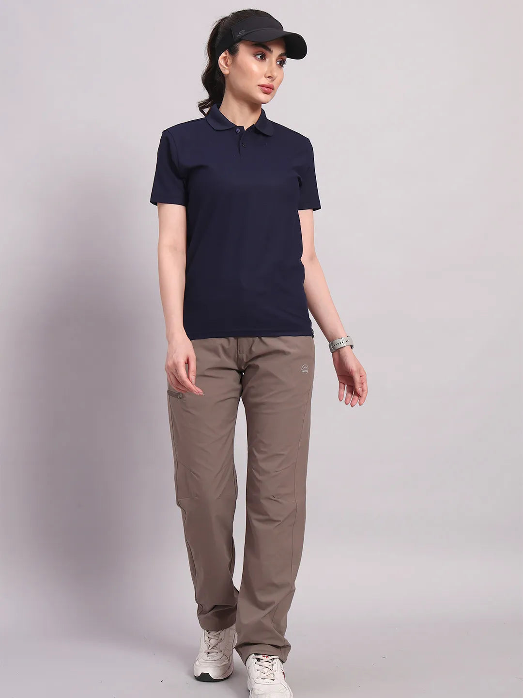 Women's Navy Blue Polo Tshirt
