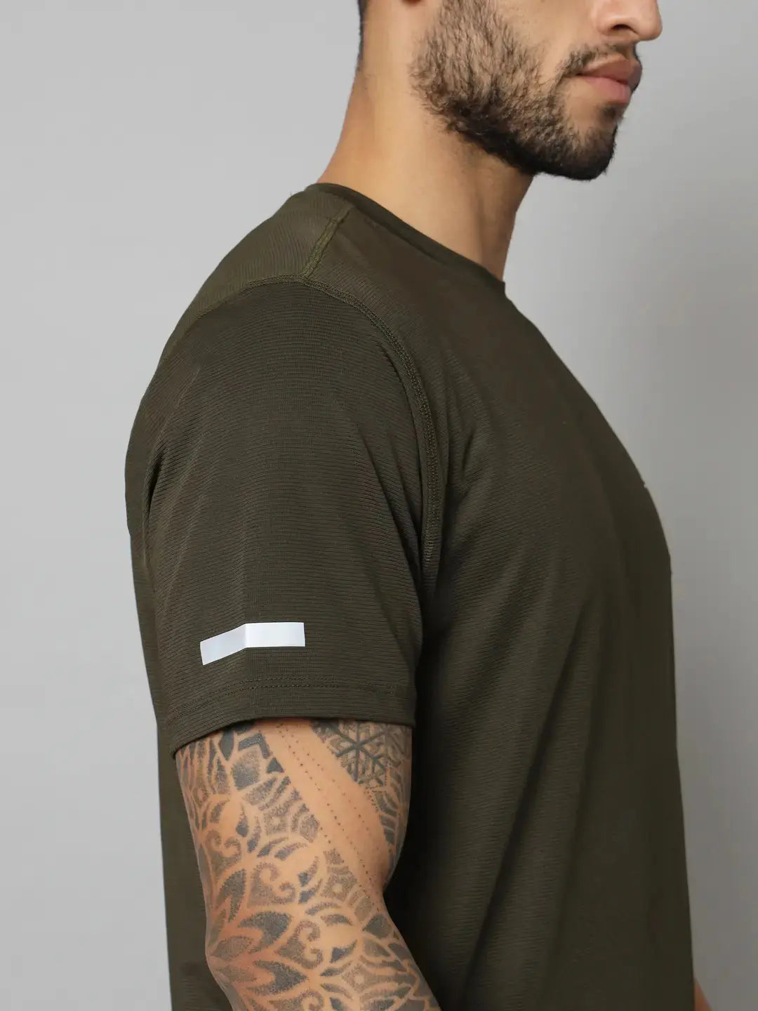 Olive Men's Ultralight Athletic T Shirt Right Sleeve - Reccy