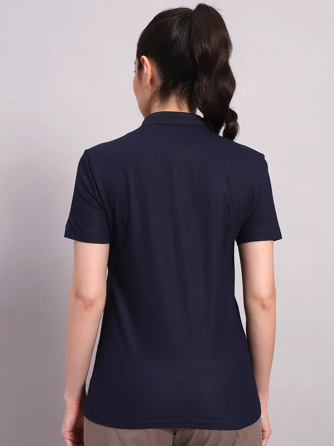 Women's Navy Blue Polo Tshirt
