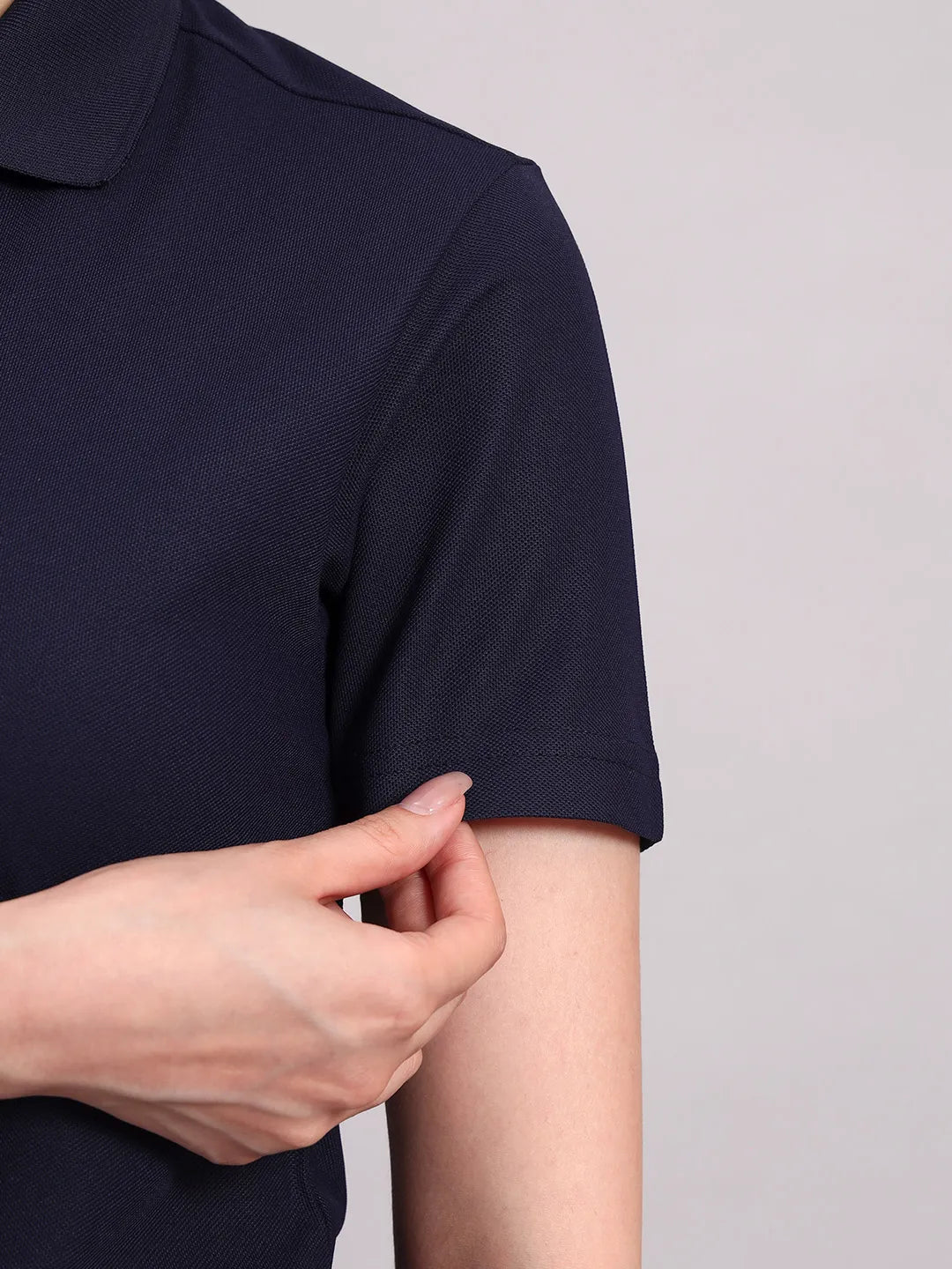 Women's Navy Blue Polo Tshirt